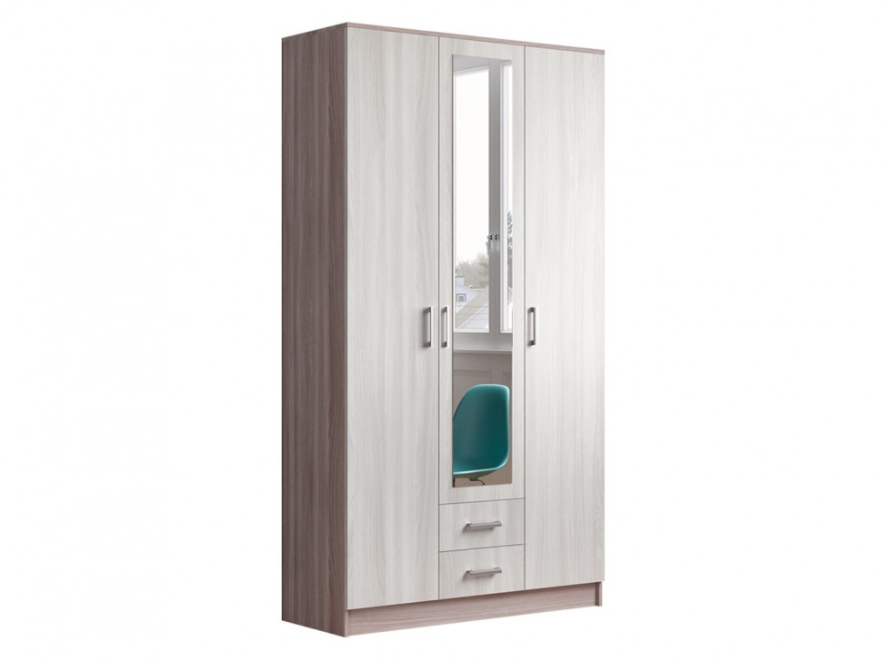 Распашной шкаф Эко Трио с зеркалом