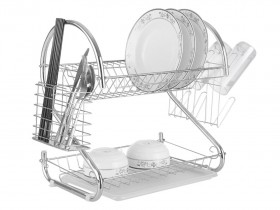 Двухуровневая сушилка для посуды MR-1025-38 Сушка 2-х уровн.д/посуды длин.Basic