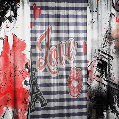 Комплект штор с тюлем Дамские штучки