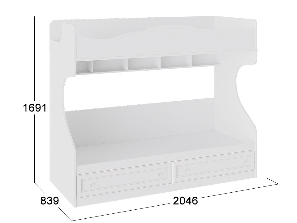 Двухъярусная кровать Двухъярусная кровать Франческа ТД 312.11.01