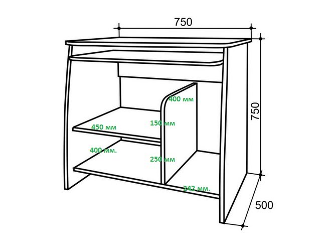 Столик для ноутбука Кроха