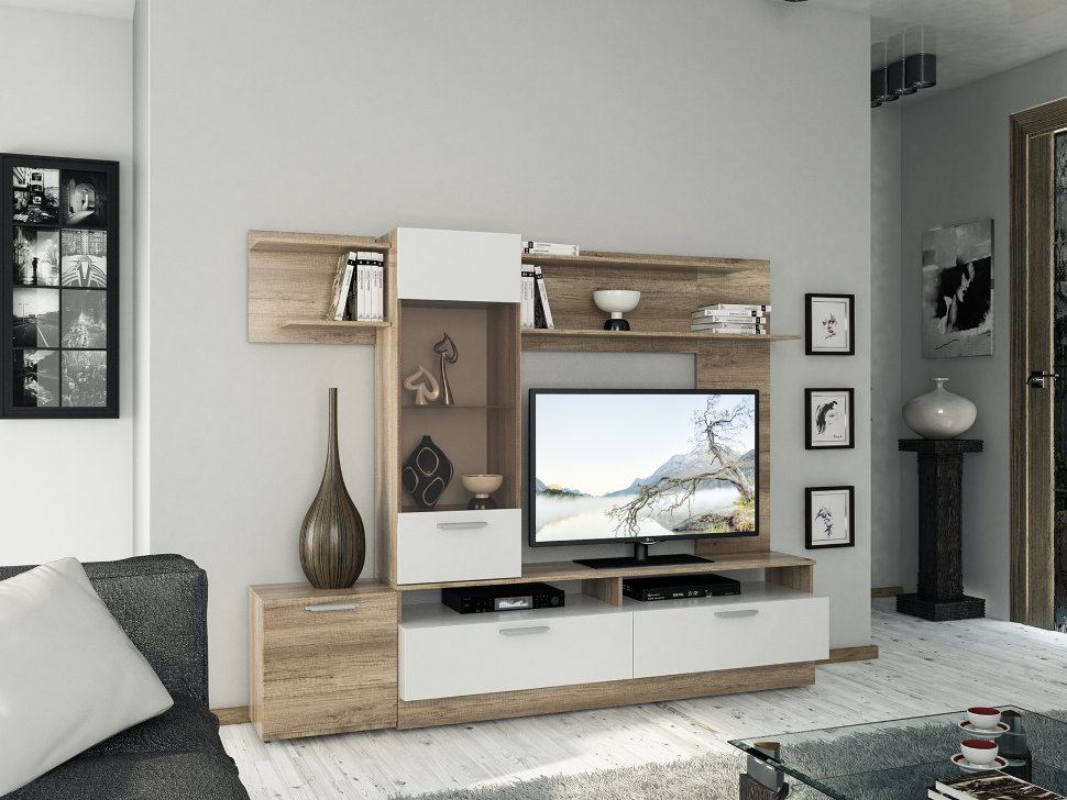 Настенная полка с тумбой Фиера