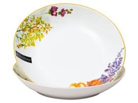 Набор глубоких тарелок Акварельный букет 2 предмета