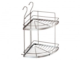 Угловая двухъярусная полка на рейлинг Линд