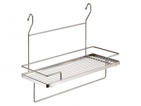 Полка с держателем для полотенец на рейлинг Креп