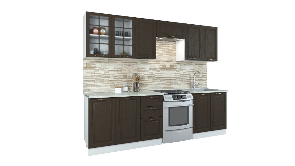 Прямой кухонный гарнитур Кухня Палермо 2,5 м