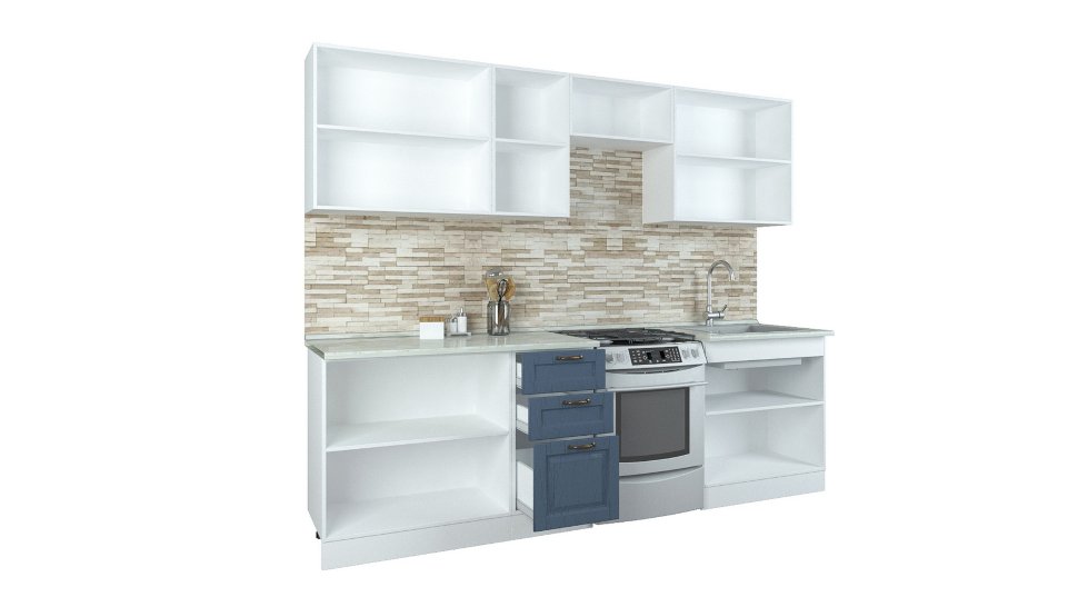 Прямой кухонный гарнитур Кухня Палермо 2,5 м