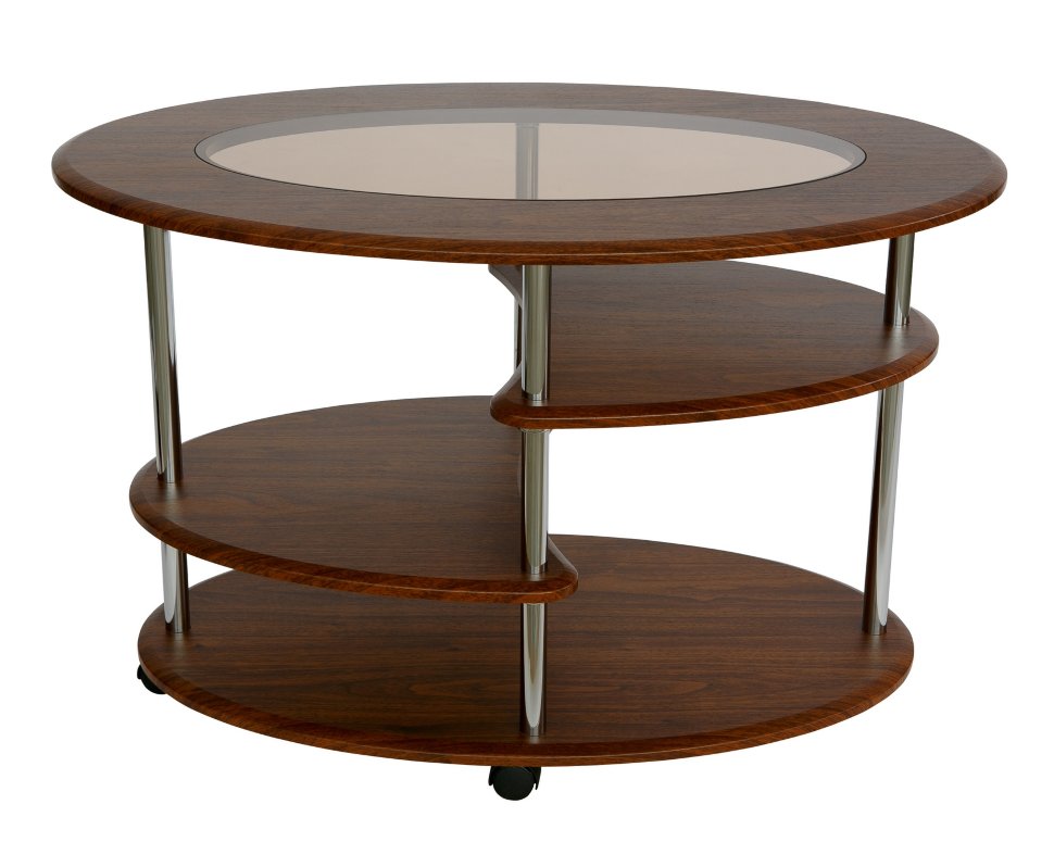 Журнальный столик Стол журнальный "Эллипс"+стекло