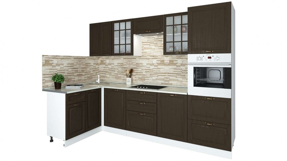 Угловой кухонный гарнитур Кухня Палермо 2,8х1,5 м