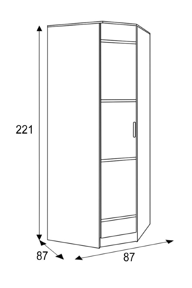 Распашной шкаф Сакура