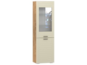 Шкаф-витрина Пенал комбинированный высокий Ливорно 011.49