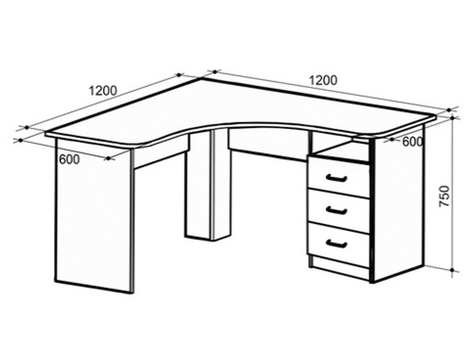 Компьютерный стол SK03P2.3 + PK02S2.3