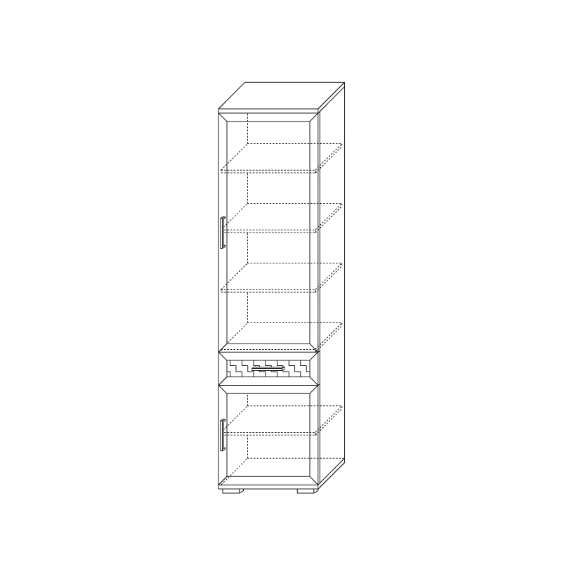 Шкаф распашной Шкаф 600 Парма Люкс