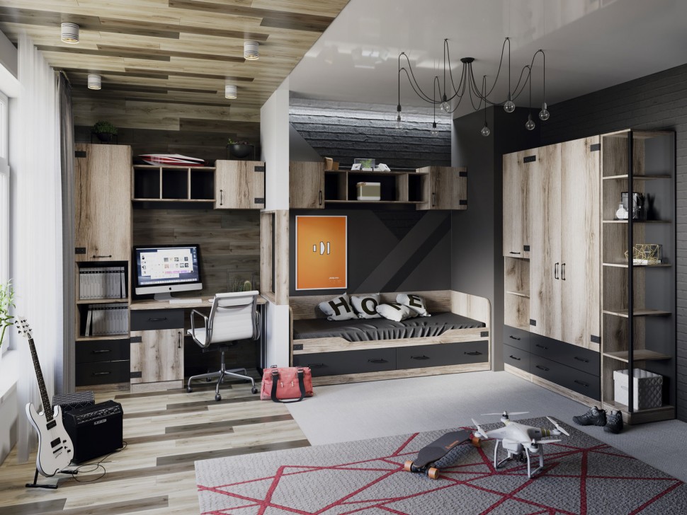 Кровать Окланд с ящиками