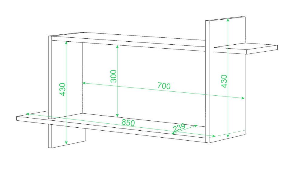 Настенная полка ПК-16