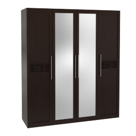 Распашной шкаф с зеркалами Шкаф 4-х дверный с зеркалом Парма