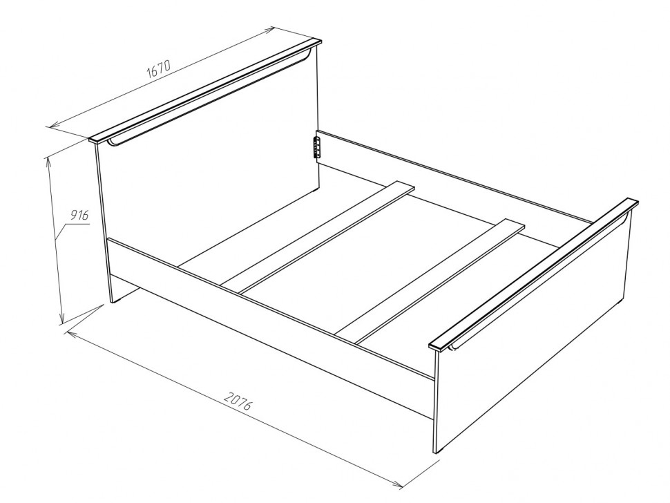 ПРАГА кровать 1600х2000 72030094