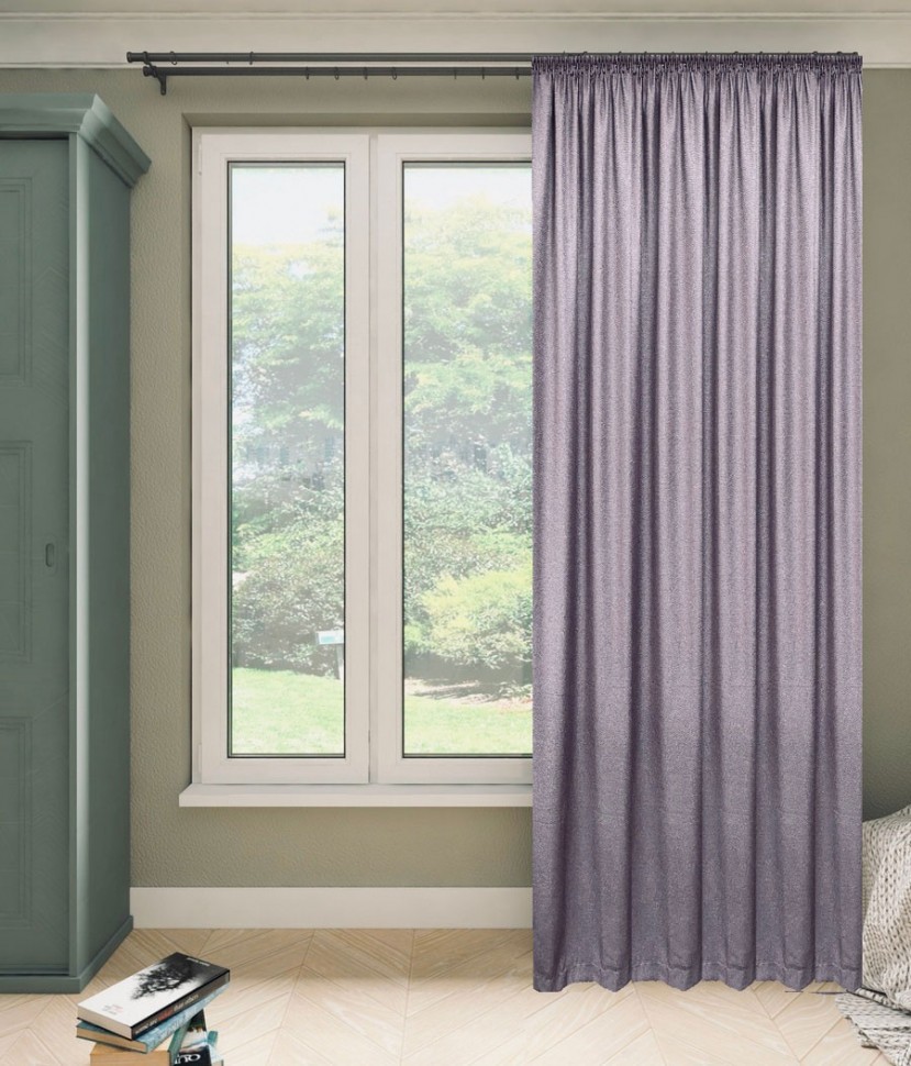 Штора Блэкаут рогожка темно-брусничный