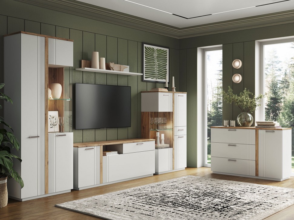 Шкаф-витрина Матео комби