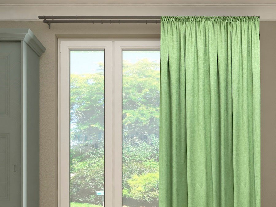 Штора Канвас оливковый