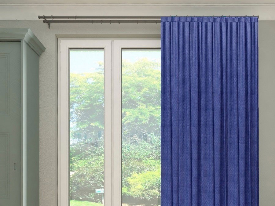 Штора Канвас синий