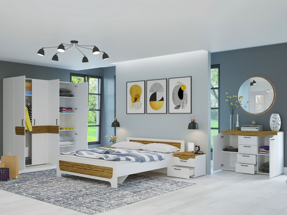 Двуспальная кровать Кровать Милана с основанием