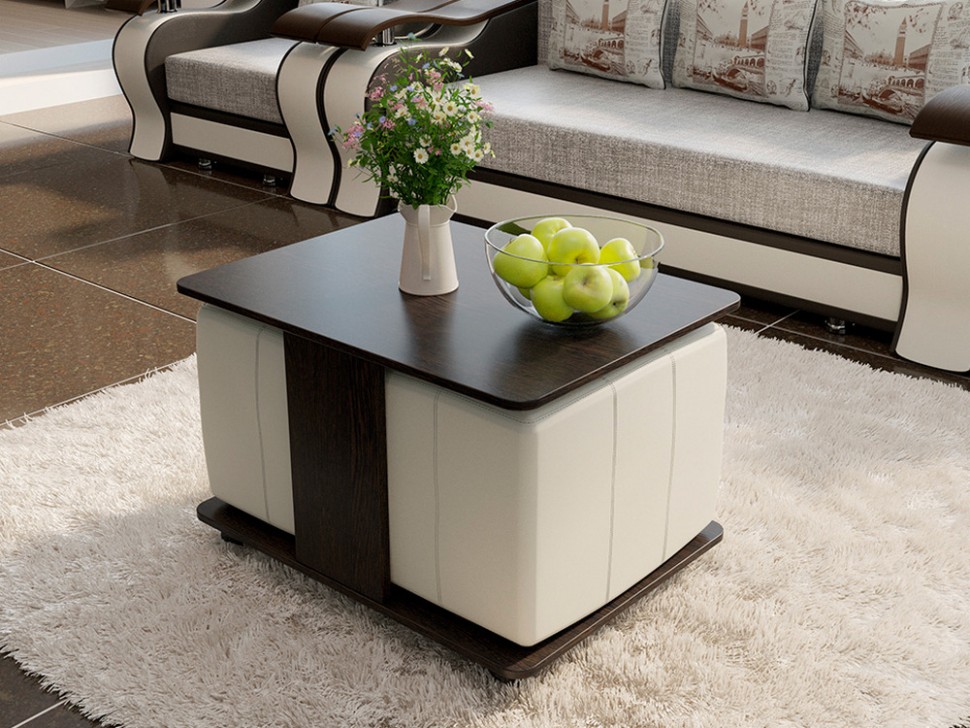 Журнальный столик с пуфиками Капри