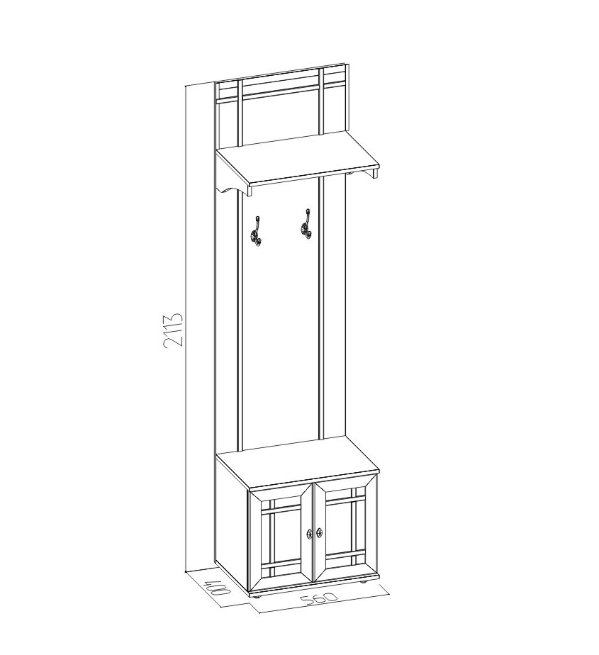 Малогабаритная прихожая в коридор Шерлок