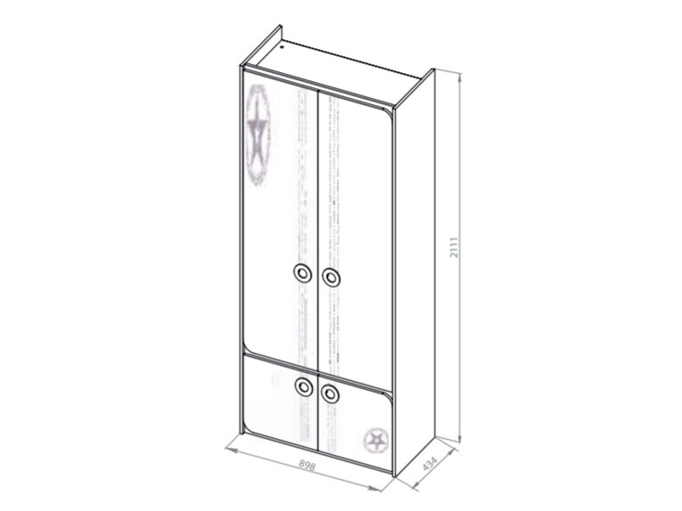 Детский шкаф Мегаполис